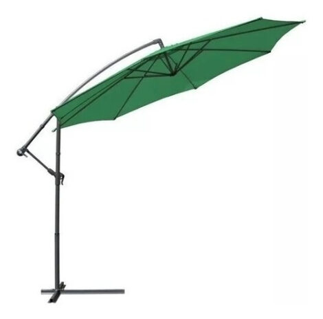 Sombrilla goodnice 3m colgante de brazo blanco/verde - Imagen 2