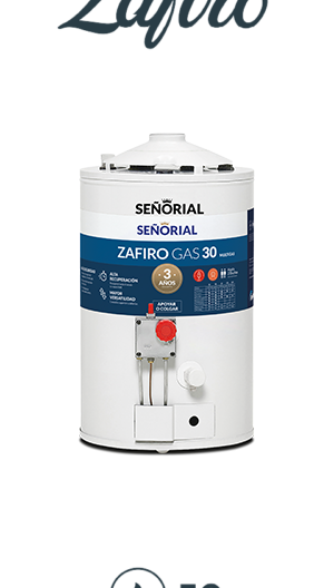 TERMOTANQUE SEÑORIAL ZAFIRO 30 MULTIGAS