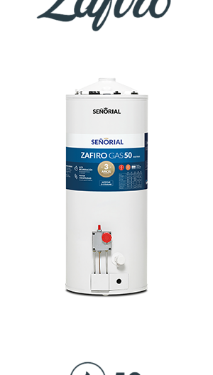 TERMOTANQUE SEÑORIAL ZAFIRO 50 MULTIGAS